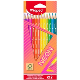 Maped Dreikant-Buntstift NEON 12er Kartonetui