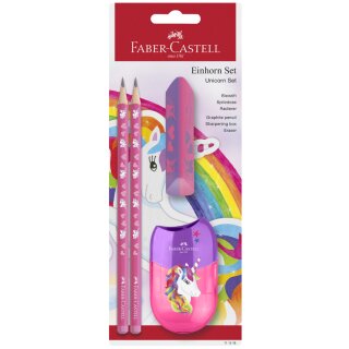 FABER-CASTELL Schreibset Einhorn pink 4-teilig