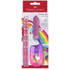 FABER-CASTELL Schreibset Einhorn pink 4-teilig