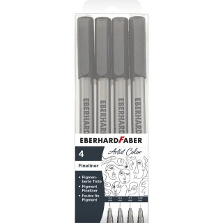 EBERHARD FABER Pigmentliner schwarz 4er Etui