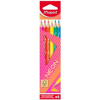 Maped Dreikant-Buntstift NEON 6er Kartonetui
