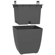 EDA Pflanzgefäß BASALT Diva eckig 435 mm...