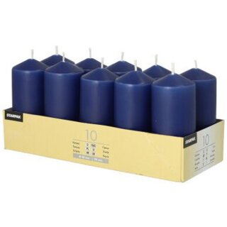 STARPAK Stumpenkerze Durchmesser: 40 mm dunkelblau 10 Stück