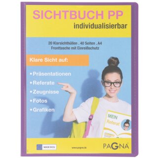 PAGNA Präsentations-Sichtbuch "School" DIN A4 lila