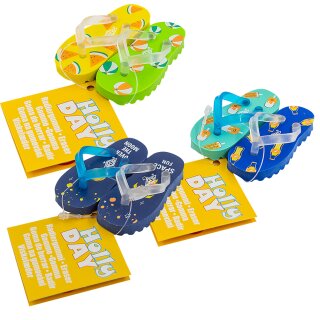 WEDO Kunststoff-Radierer Flip Flop "HOLLYDAY zufällige Farbe (1 Stück)
