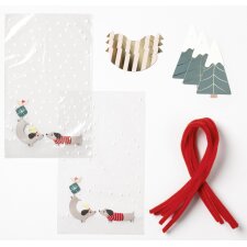 folia Bodenbeutel-Set / Candy Bag Set "Merry...