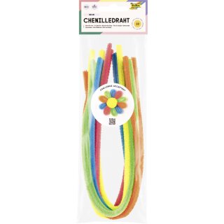 folia Chenilledraht "NEON" Länge: 500 mm sortiert 10 Stück