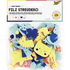 folia Filz-Streudeko "Happy Shapes" 170 Teile