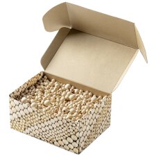 folia Holzperlen-Mix NATURAL Jumbobox 1 kg