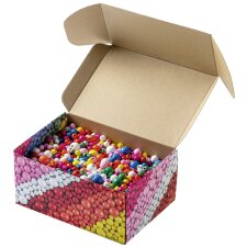 folia Holzperlen-Mix BASIC Jumbobox 1 kg