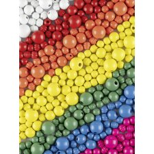 folia Holzperlen-Mix BASIC Jumbobox 1 kg