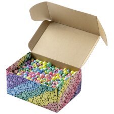 folia Holzperlen-Mix PASTEL Jumbobox 1 kg