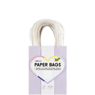 folia Papier-Tragetaschen PASTELL Größe: S farbig sortiert 20 Stück