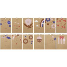 folia DIY Kreativ-Wandkalender CRAFTY MEMORIES DIN A4