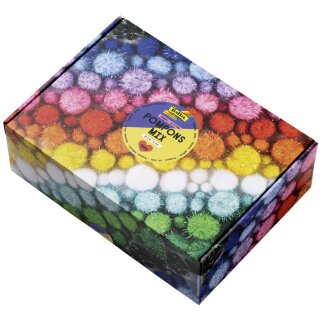 folia Pompons-Mix Glitter Jumbobox 300 g sortiert