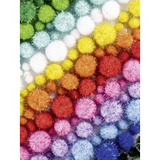 folia Pompons-Mix Glitter Jumbobox 300 g sortiert