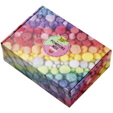 folia Pompons-Mix Pastell Jumbobox 300 g sortiert