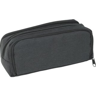 EBERHARD FABER Schlamper-Etui 3 Fächer anthrazit/schwarz