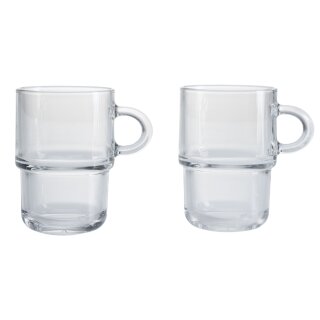 Ritzenhoff & Breker Henkelbecher AMERICANO 350 ml aus Klarglas 2 Stück