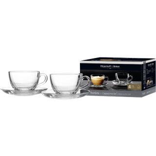 Ritzenhoff & Breker Cappuccino-Set BARISTA 4-teilig aus Klarglas