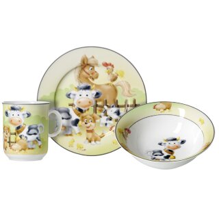 Ritzenhoff & Breker Geschirr-Set HOFTIERE 3-teilig aus Porzellan