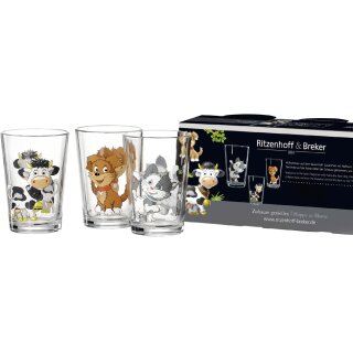 Ritzenhoff & Breker Trinkglas HOFTIERE 3er Set aus Glas