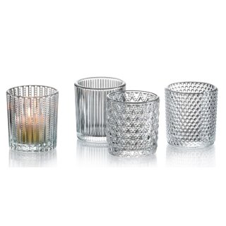 Ritzenhoff & Breker Teelichthalter SIENA 4er Set aus Glas
