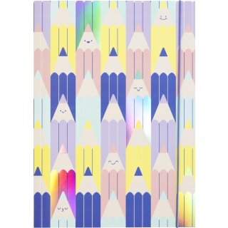 folia Zeichnungsmappe HOTFOIL "COLOURFUL PENCILS" DIN A3