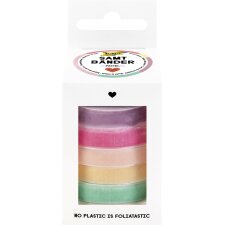 folia Samtbänder-Set PASTELL farbig sortiert 5...