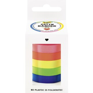 folia Satinbänder-Set NEON farbig sortiert 5 Bänder