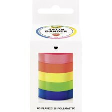 folia Satinbänder-Set NEON farbig sortiert 5...