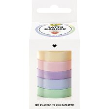 folia Satinbänder-Set PASTELL farbig sortiert 5...