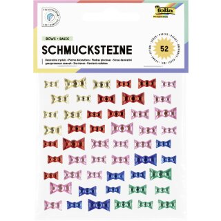 folia Schmucksteine BOWS BASIC selbstklebend 52 Stück auf 1 Blatt