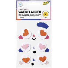 folia Wackelaugen HEARTS Größe L selbstklebend...