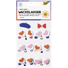 folia Wackelaugen HEARTS Größe M selbstklebend...