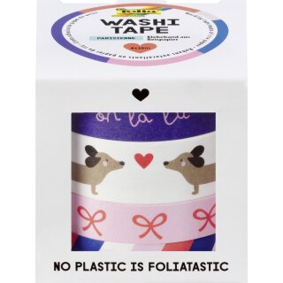 folia Deko-Klebeband Washi-Tape "PARISIENNE" 4er Set