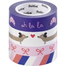 folia Deko-Klebeband Washi-Tape "PARISIENNE"...