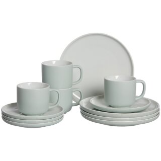 Ritzenhoff & Breker Kaffeeservice JASPER mint 12-teilig aus Steinzeug