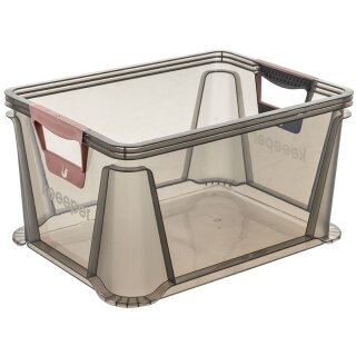 keeeper Aufbewahrungsbox "luis" 20 Liter grau-transparent