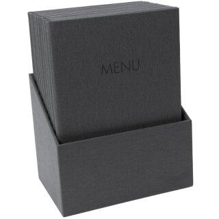 sigel Speisekarten-Mappe MENU DIN A4 schwarz 10er Box