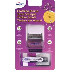 AVERY Textil-Stempel-Set 3-zeilig weiß