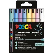 POSCA Pigmentmarker PC1MR softe Farben 8er Etui