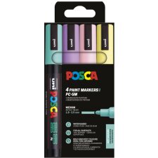 POSCA Pigmentmarker PC5M softe Farben 4er Etui
