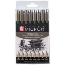 SAKURA Fineliner PIGMA MICRON 8er Etui schwarz