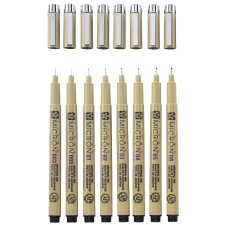 SAKURA Fineliner PIGMA MICRON 8er Etui schwarz