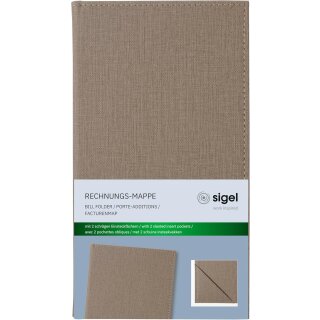 sigel Rechnungsmappe aus Polyurethan beige