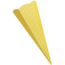 folia Schultüten-Zuschnitt 3D-Wellpappe 6-eckig gelb...