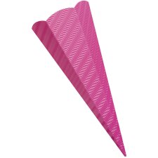 folia Schultüten-Zuschnitt 3D-Wellpappe 6-eckig pink...