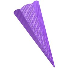 folia Schultüten-Zuschnitt 3D-Wellpappe 6-eckig lila...