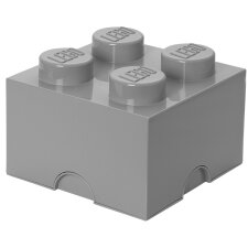 LEGO Aufbewahrungsstein STORAGE BRICK 4 5,7 Liter grau